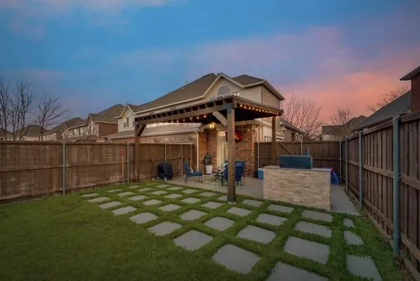 a view of a house with a garage