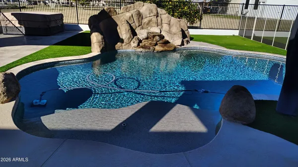 an aerial view of a house having yard