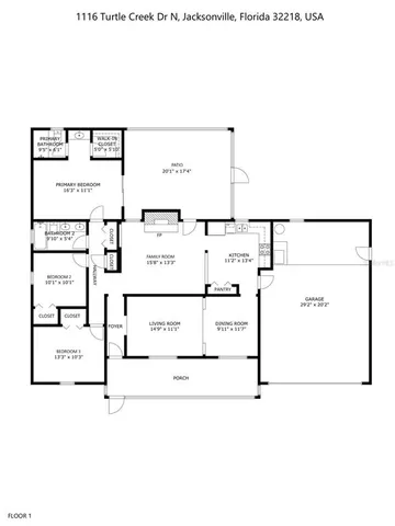 $1,695 | 1116 Turtle Creek Drive North, Jacksonville, FL 32218