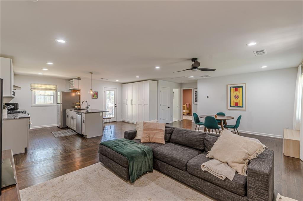 1692 Derrill Drive Decatur, GA 30032 - Photo 3 of 29 a living room with furniture and kitchen view