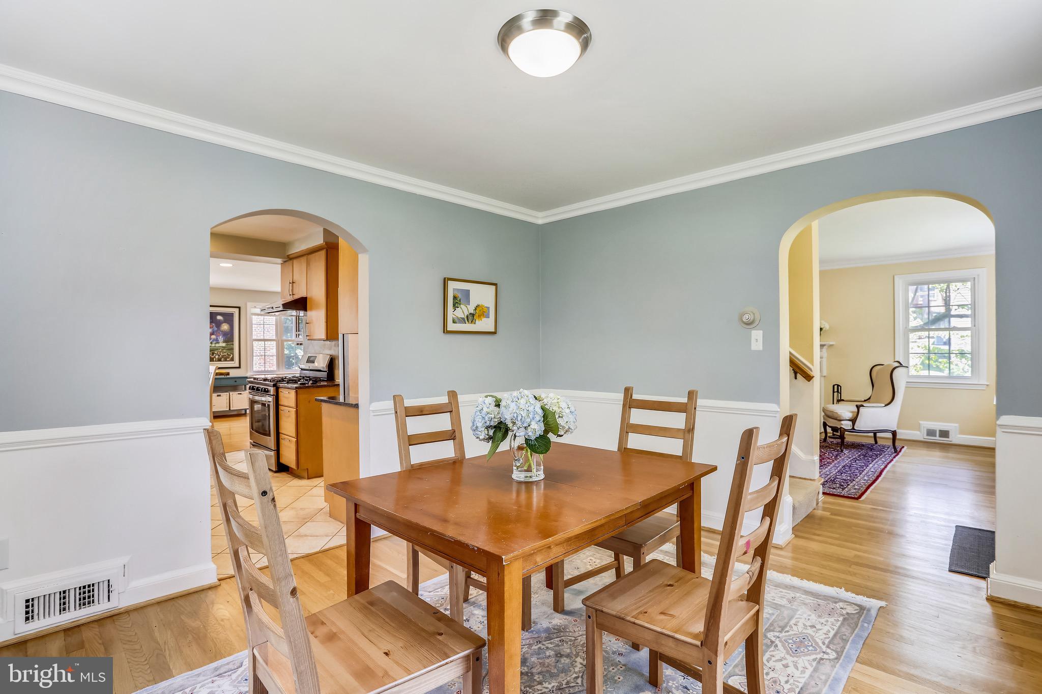 8636 Melwood Road Bethesda, MD 20817 - Photo 4 of 36 Elegant Dining Room w Wainscoting