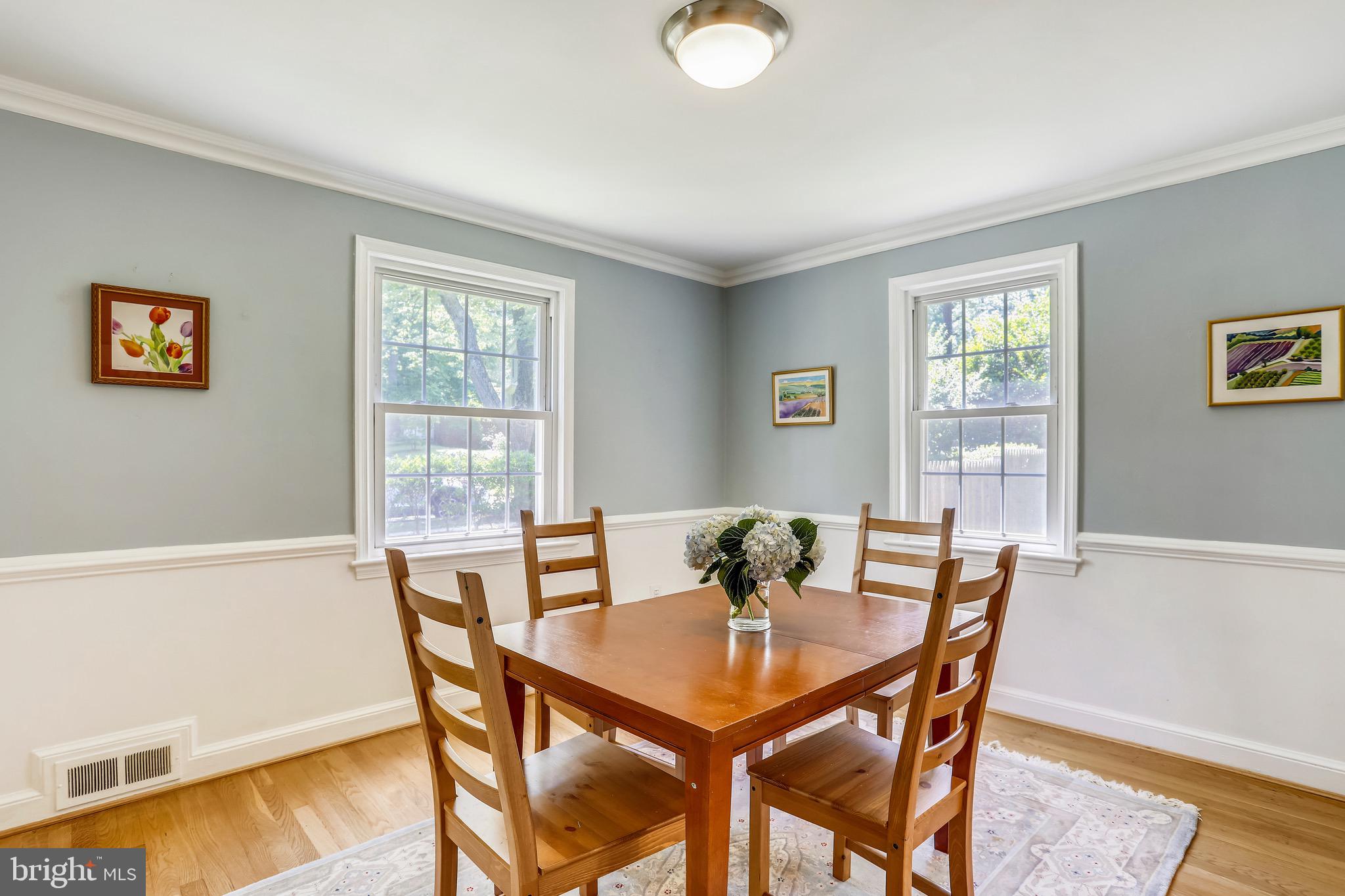 8636 Melwood Road Bethesda, MD 20817 - Photo 5 of 36 Elegant Dining Room w Wainscoting
