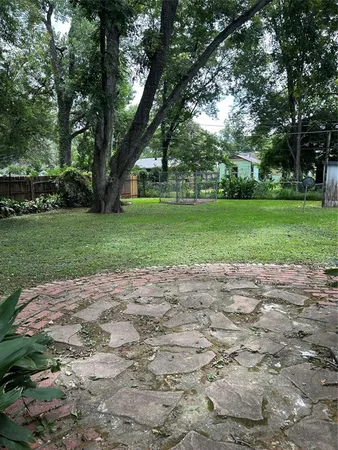 a view of a park with tree s