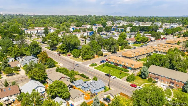 an aerial view of multiple house