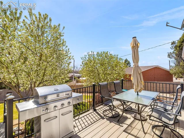 a view of city from balcony