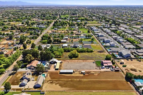 an aerial view of a city