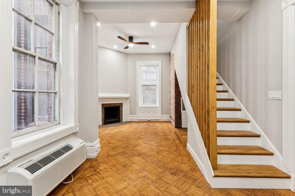 2101 Spruce Street, Unit 2R Philadelphia, PA 19103 - Photo 15 of 28 a view of entryway and hall with wooden floor