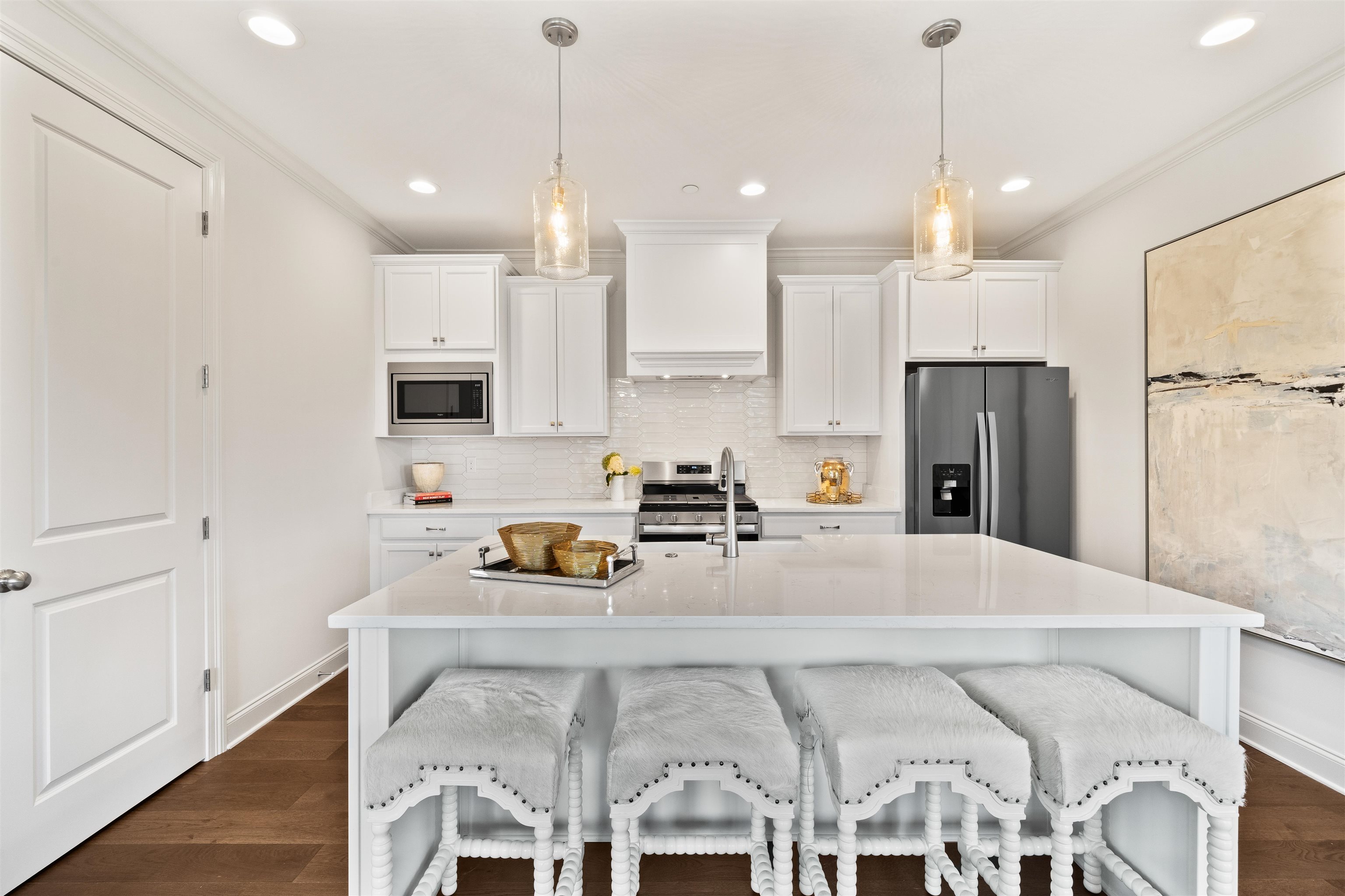 877 Ufton Alley Collierville, TN 38017 - Photo 17 of 36 a kitchen with a refrigerator a sink and cabinets