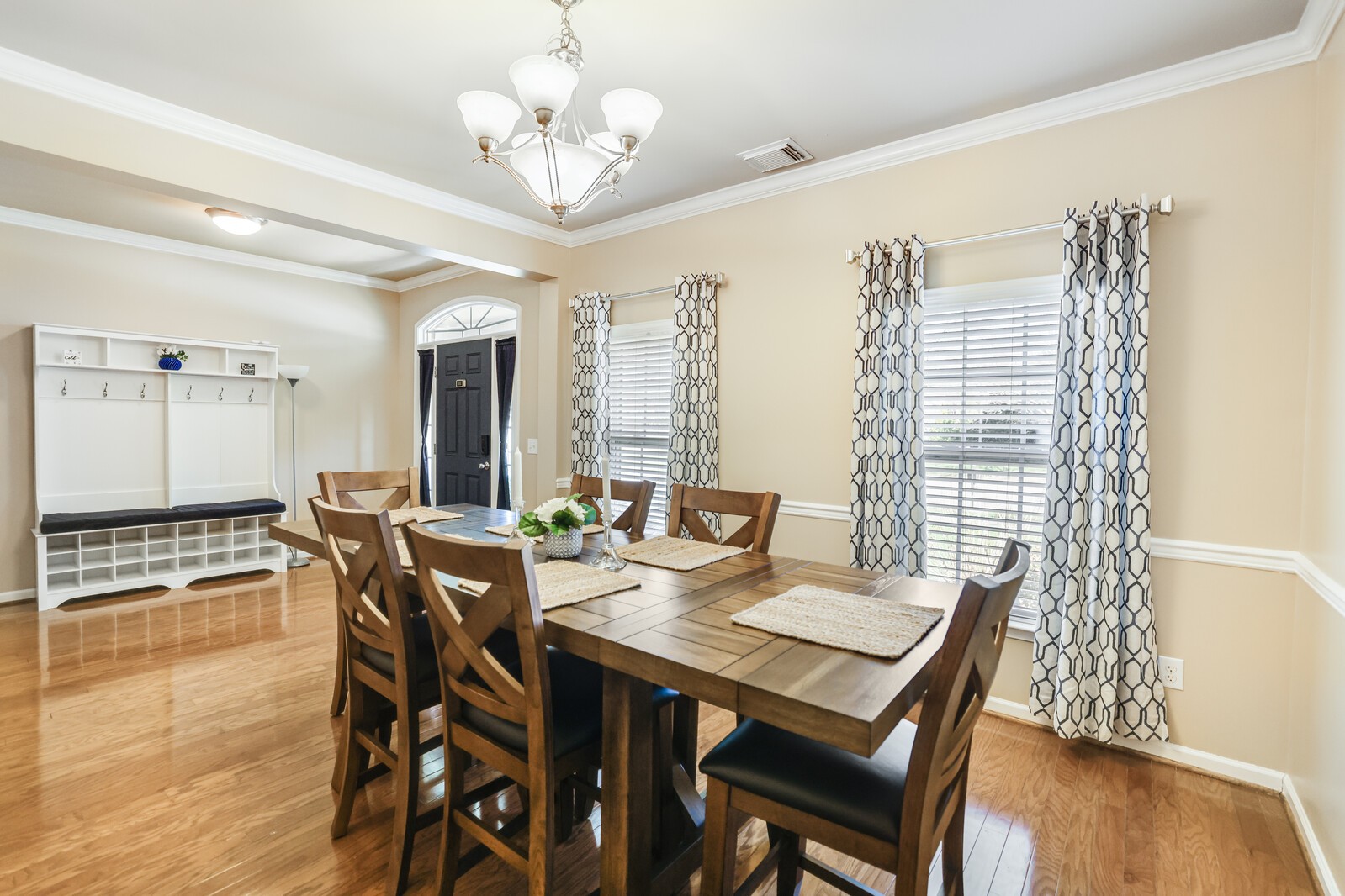5239 New John Hagar Road Hermitage, TN 37076 - Photo 10 of 70 a view of a dining room with furniture window and wooden floor