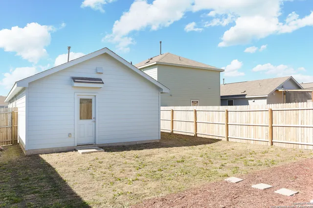 a backyard of a house