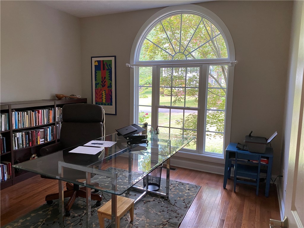 One of two bedrooms in the Guest Wing with large a