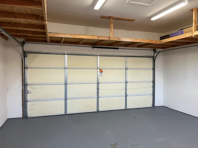 a view of a room with storage