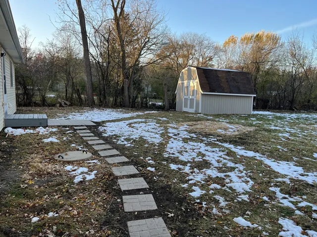 a backyard of a house
