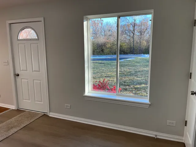 an empty room with a window