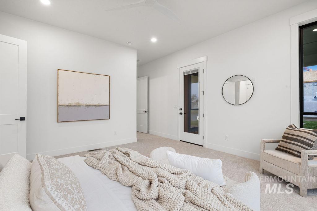 494 Century Avenue Middleton, ID 83644 - Photo 30 of 50 Carpeted bedroom with recessed lighting, ceiling fan, and access to exterior