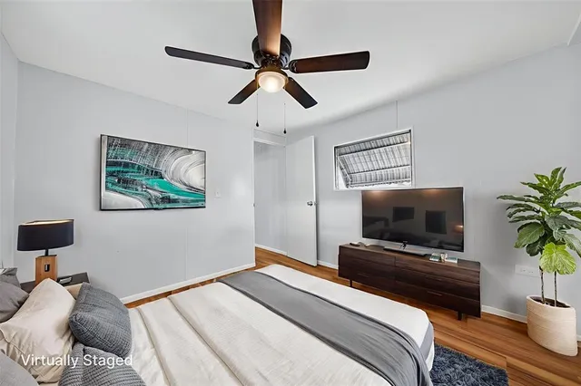 a view of a lake from a city