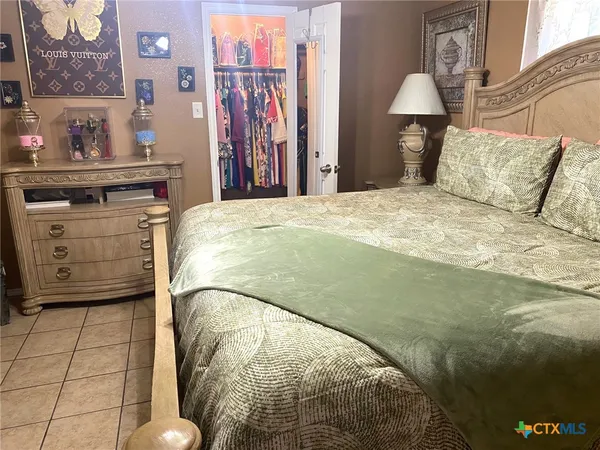 a bathroom with a mirror