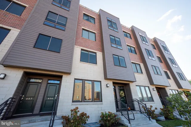 a front view of a building