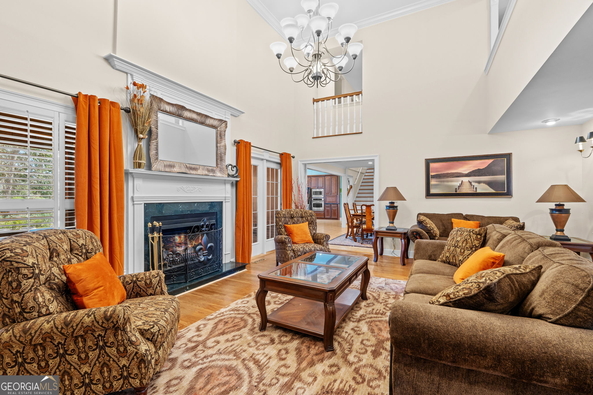 109 Crest Pointe Warner Robins, GA 31088 - Photo 8 of 86 a living room with furniture and a fireplace