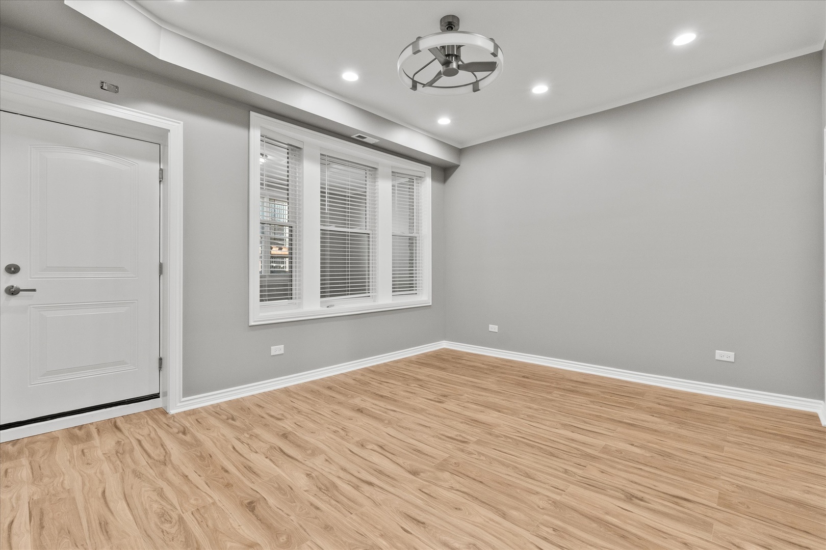 Undisclosed Address Chicago, IL 60614 - Photo 9 of 14 wooden floor in an empty room with a window