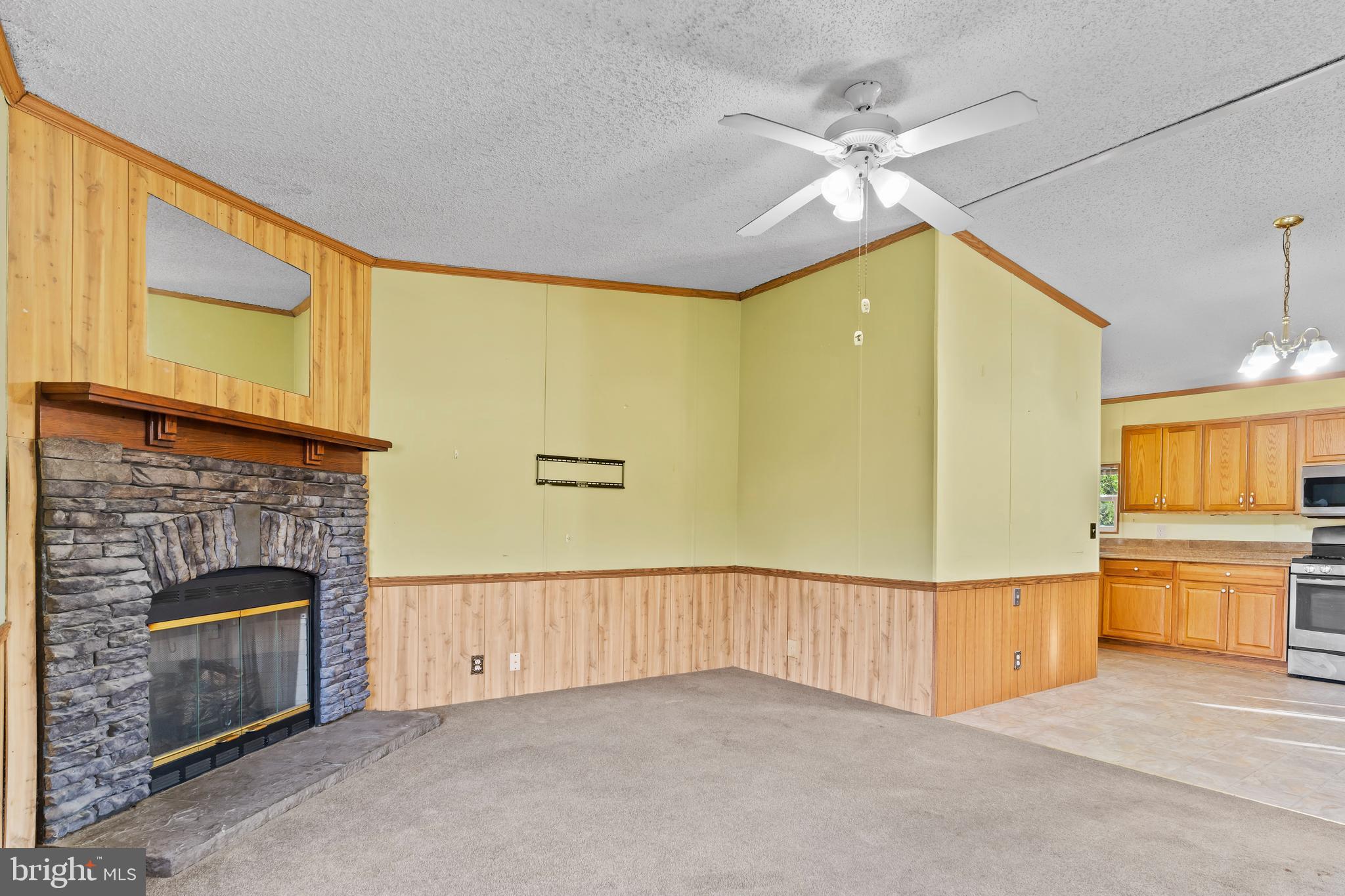 21 Hidden Noll Road Carlisle, PA 17013 - Photo 10 of 25 a view of an empty room with chandelier fan and fire place
