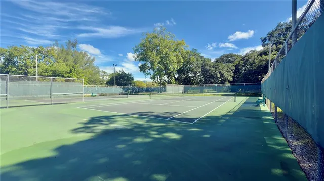 a view of a lake with houses