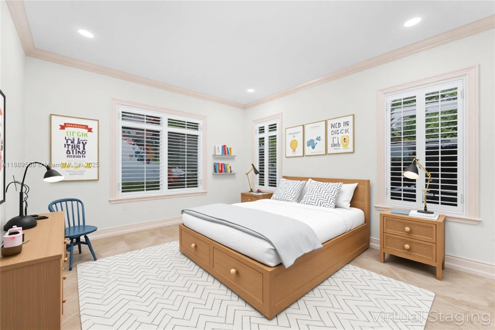 6350 Southwest 92nd Street Pinecrest, FL 33156 - Photo 20 of 41 a bedroom with a bed and a large window