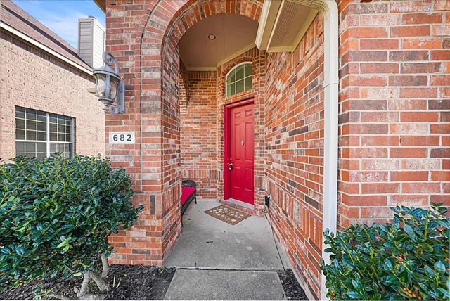 a view of brick walls