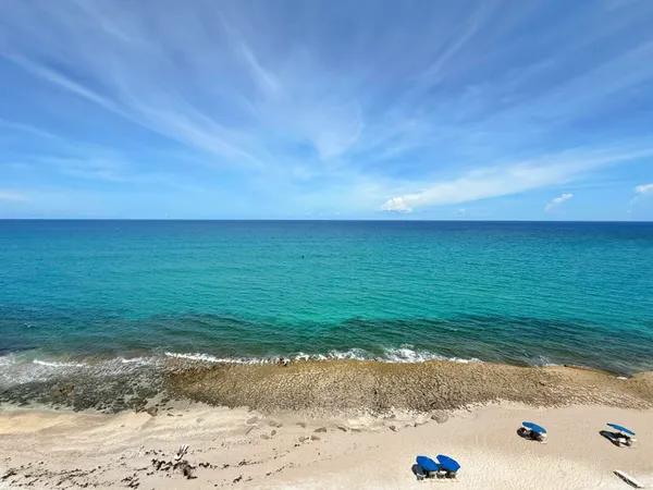 a view of an ocean beach