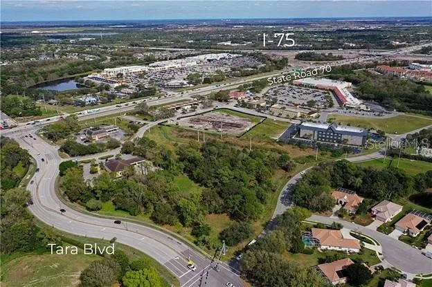 an aerial view of multiple house