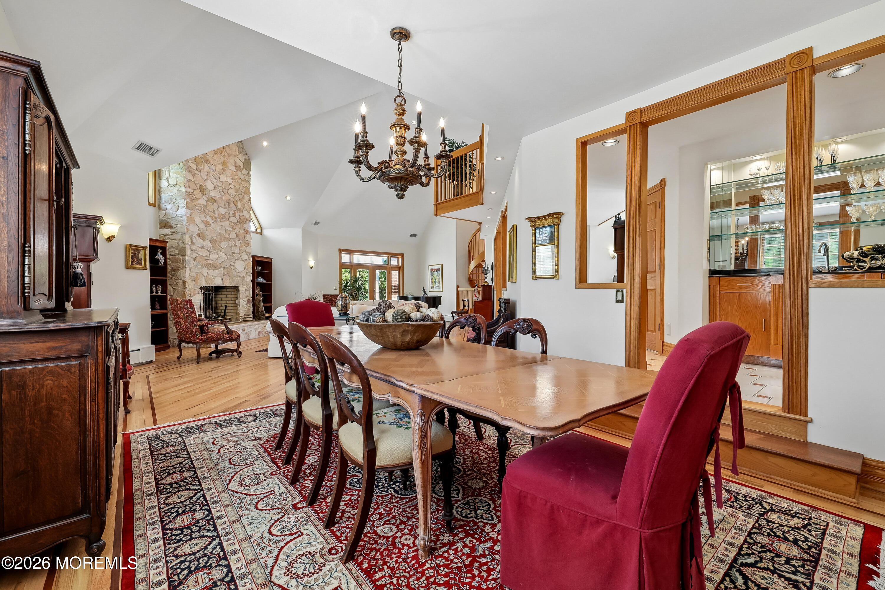187 Hockhockson Road Colts Neck, NJ 07722 - Photo 16 of 55 a view of a dining room with furniture window and wooden floor
