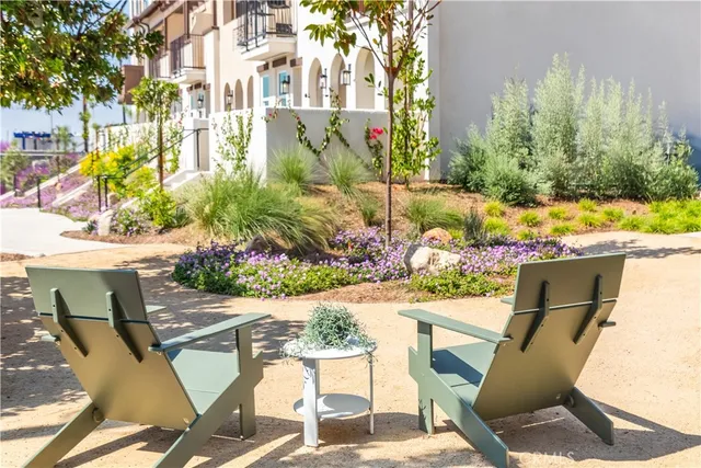 a view of an outdoor seating area