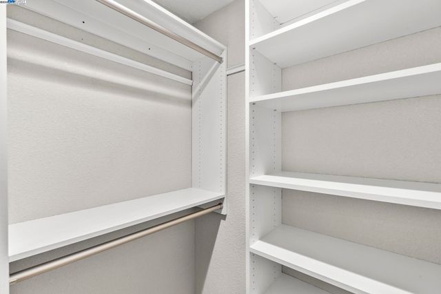 a close view of closet