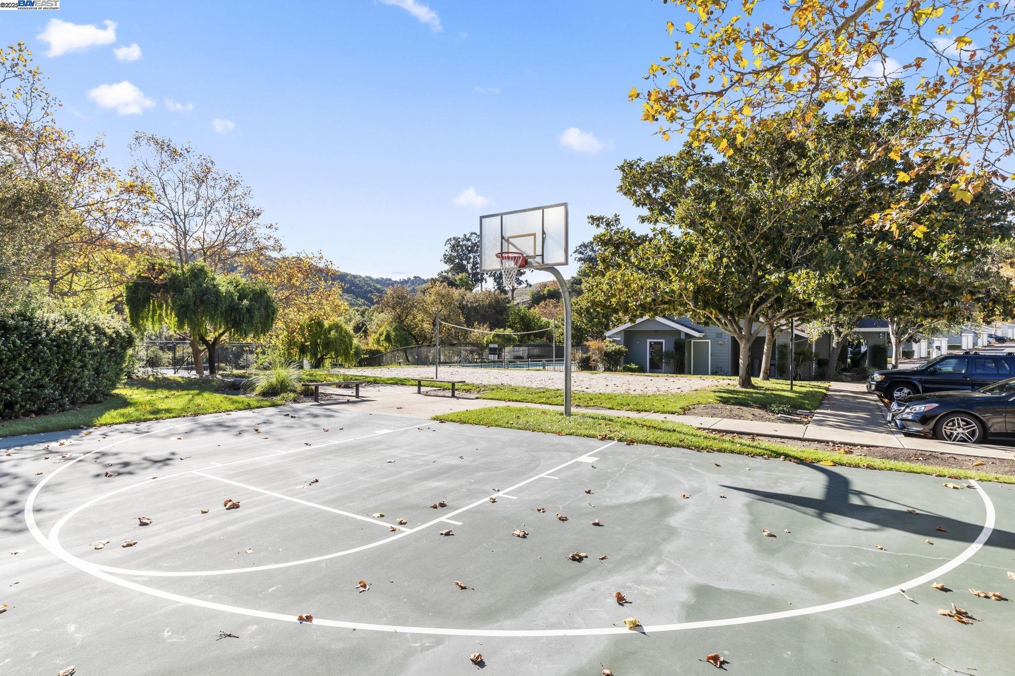 8170 Mountain View Drive, Unit F Pleasanton, CA 94588 - Photo 43 of 51 a view of a swimming pool with a yard and palm trees