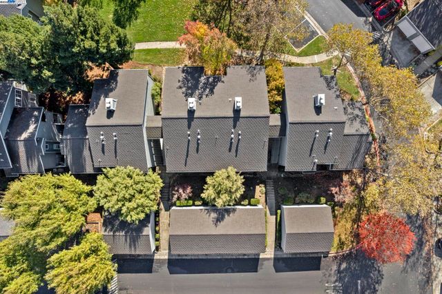 an aerial view of multiple house