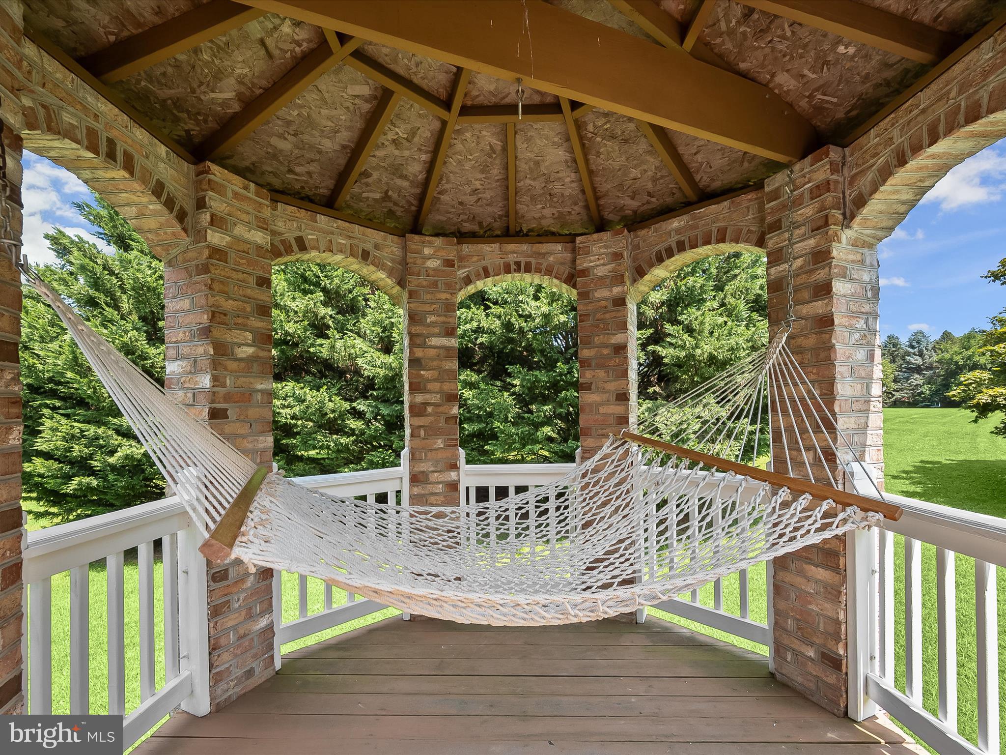 17580 Hardy Road Mount Airy, MD 21771 - Photo 52 of 74 Tree Fringed Brick Gazebo