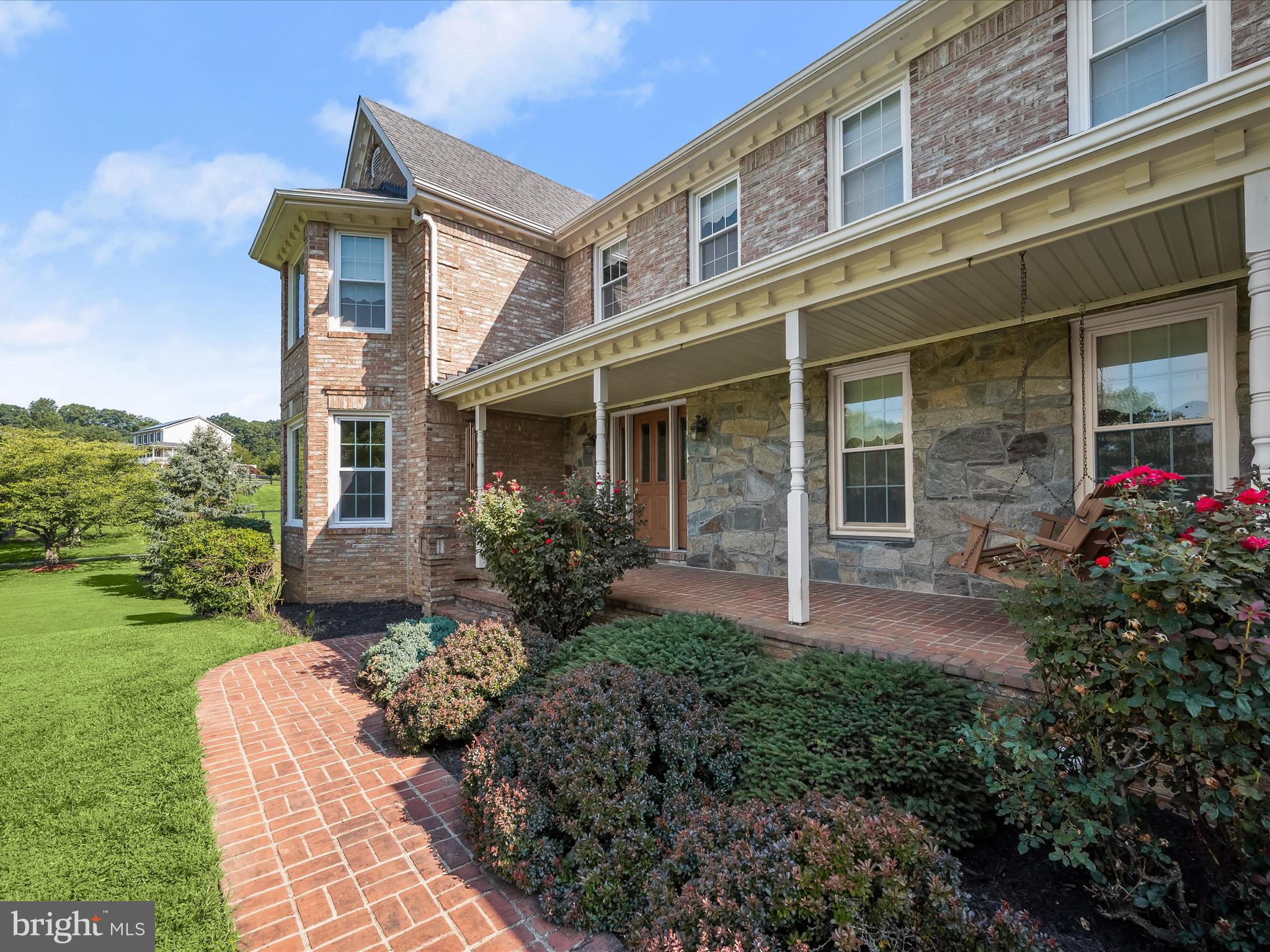17580 Hardy Road Mount Airy, MD 21771 - Photo 54 of 74 Brick Front Walk , Porch& Manicured Bed