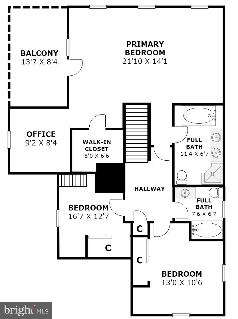 2215 Salisbury Road Silver Spring, MD 20910 - Photo 43 of 44 Upper Level Floor Plan