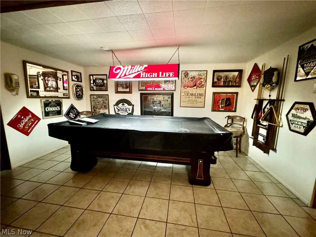 123 E Road Toronto, OH 43964 - Photo 18 of 34 Rec room with tile flooring and billiards