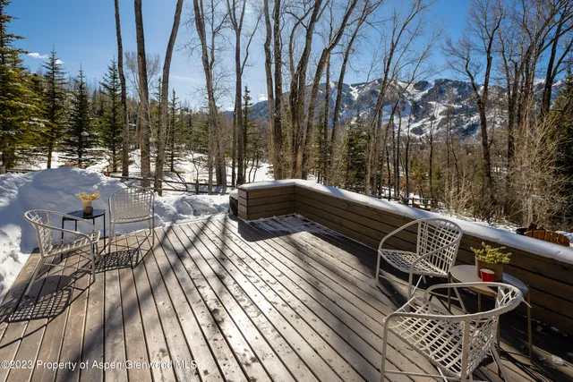 a view of outdoor space with seating