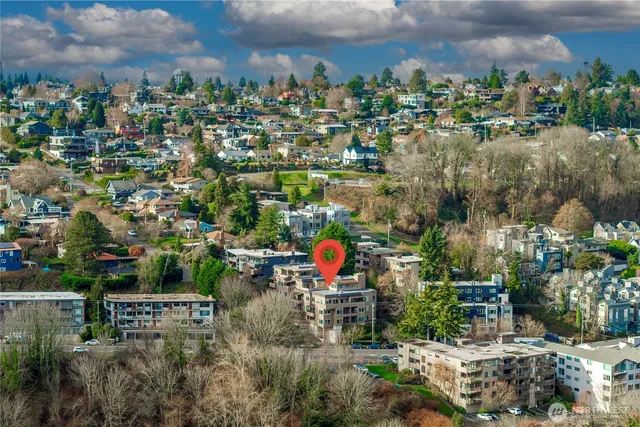 a front view of a multi story building