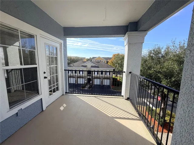 a view of balcony with staircase