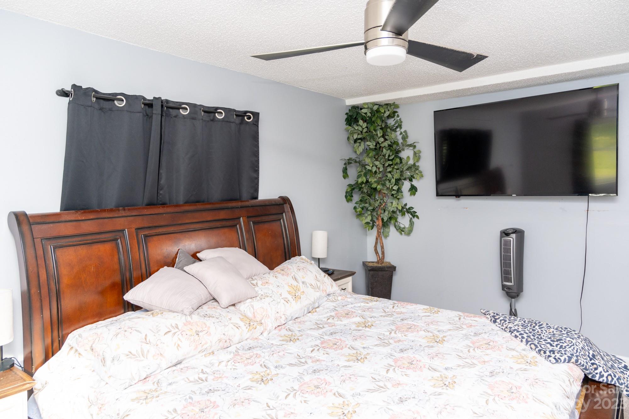 6600 Barrier Store Road Mount Pleasant, NC 28124 - Photo 15 of 21 a bedroom with a large bed and a flat tv screen