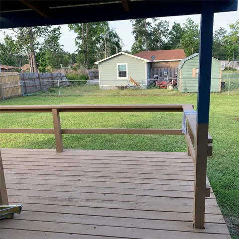 a view of a backyard with a garden