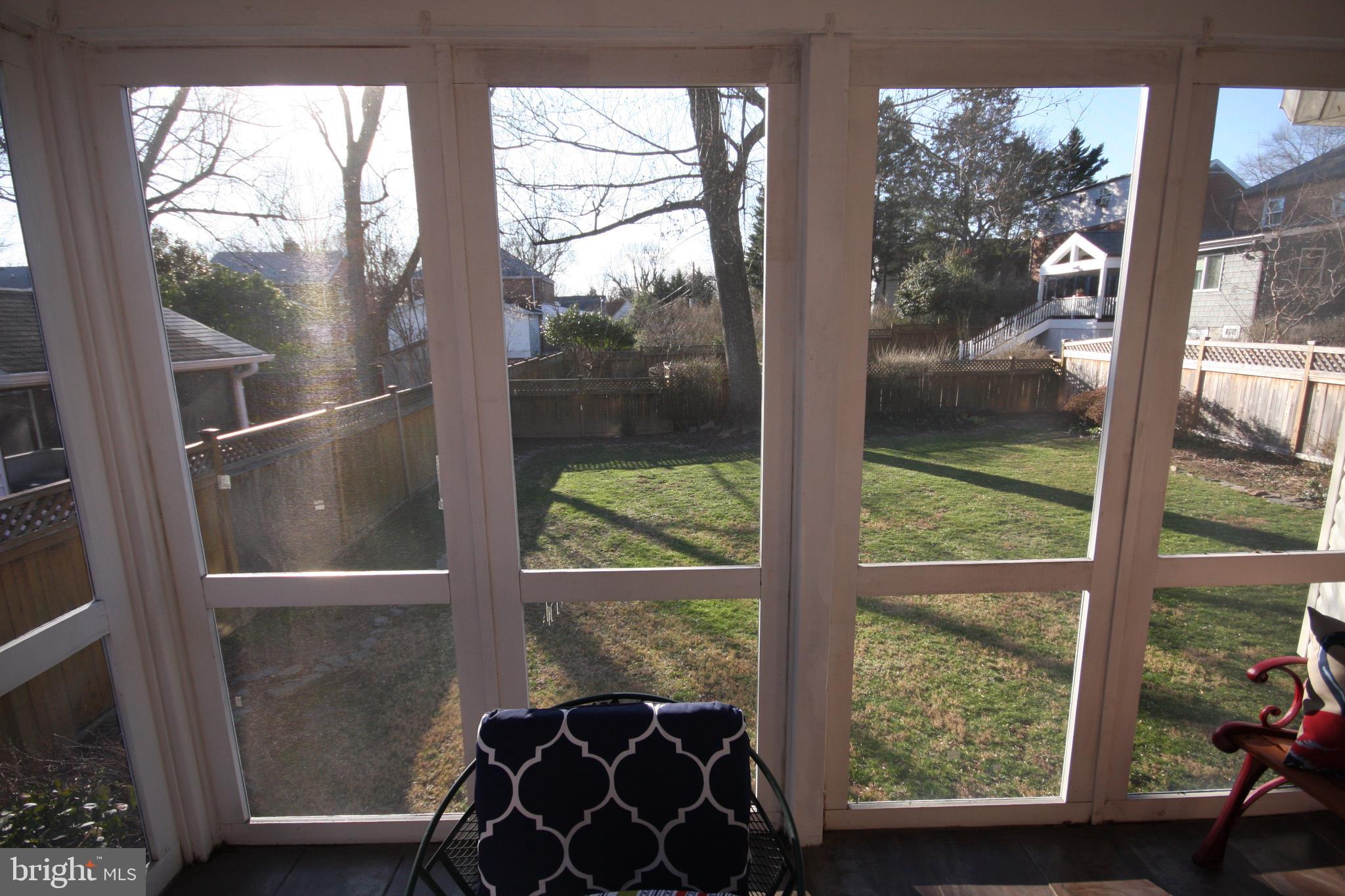 9506 Wire Avenue Silver Spring, MD 20901 - Photo 40 of 72 Screen Porch View Overlooking the Rear Yard