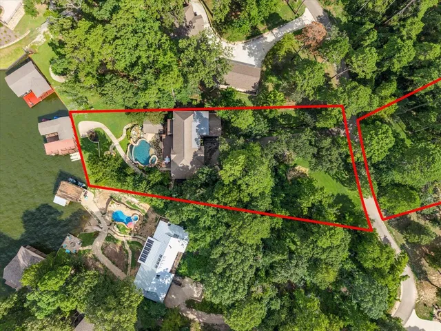 an aerial view of a houses