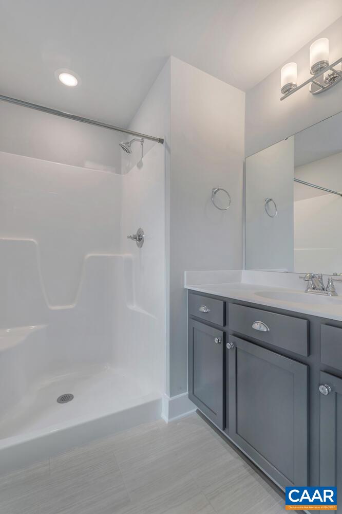 169 Agatha Ridge Lane Crozet, VA 22932 - Photo 61 of 73 a bathroom with a shower sink and mirror