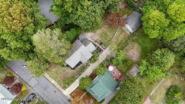 a view of backyard of house