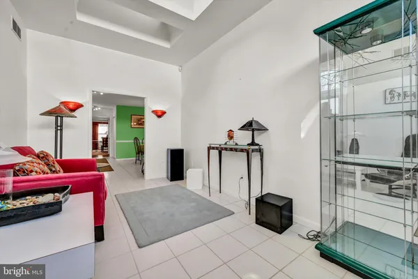 a living room with furniture and a couch