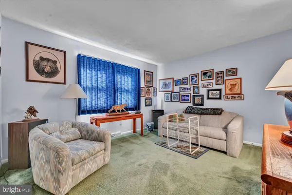 a living room with furniture and a couch